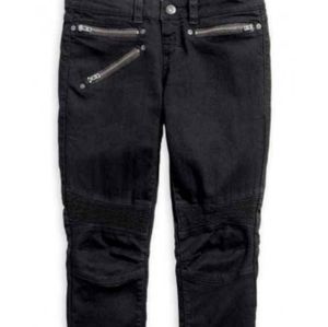 Ladies skinny leg Harley moto jeans